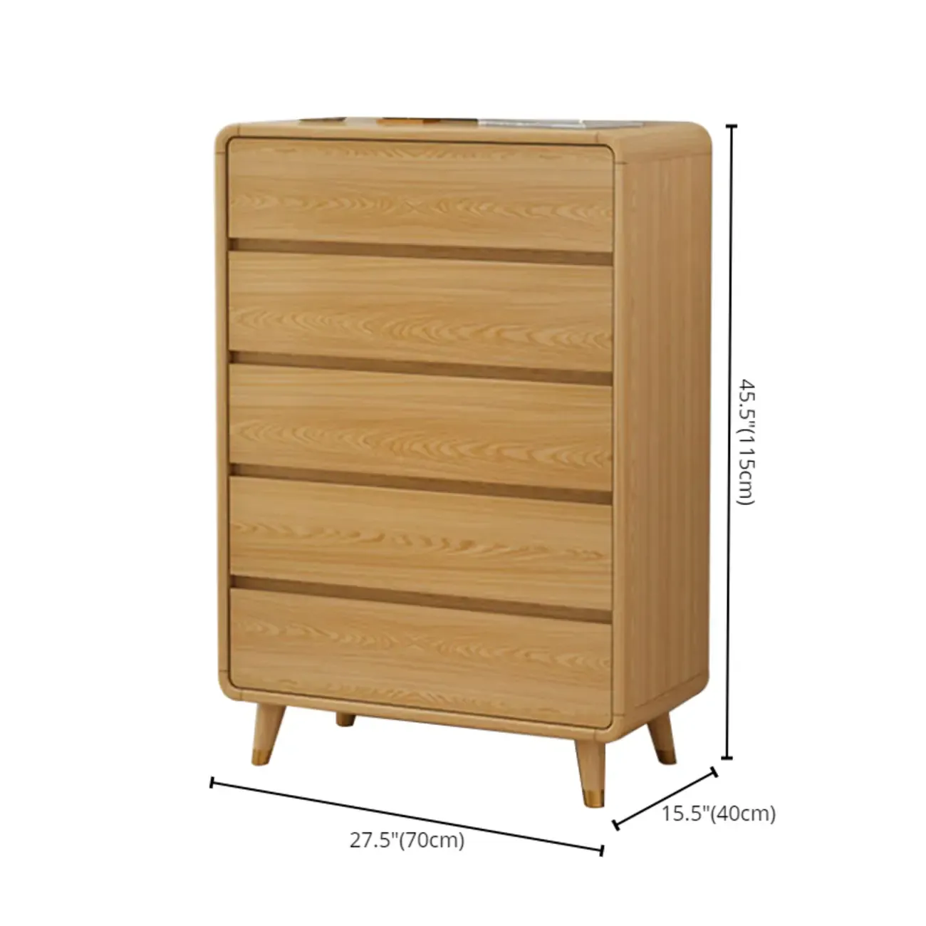 Elegant Large Brown White Wood Bedroom Chests with 9 Drawer