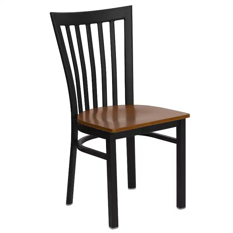 Flash Furniture Black School House Back Metal Restaurant Chair
