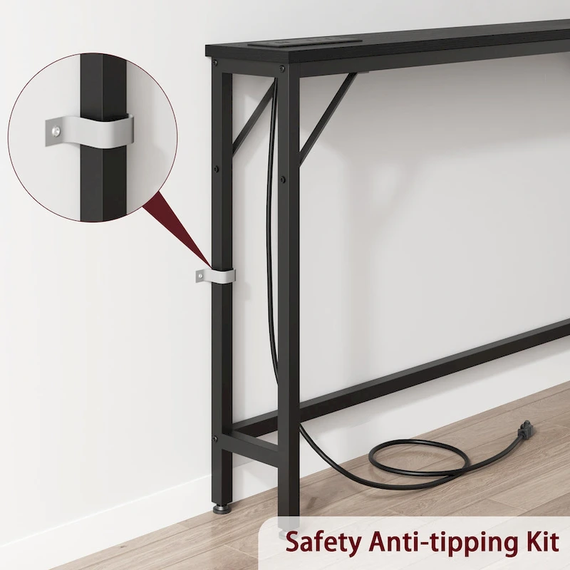 5.9 Narrow Sofa Table with Outlets