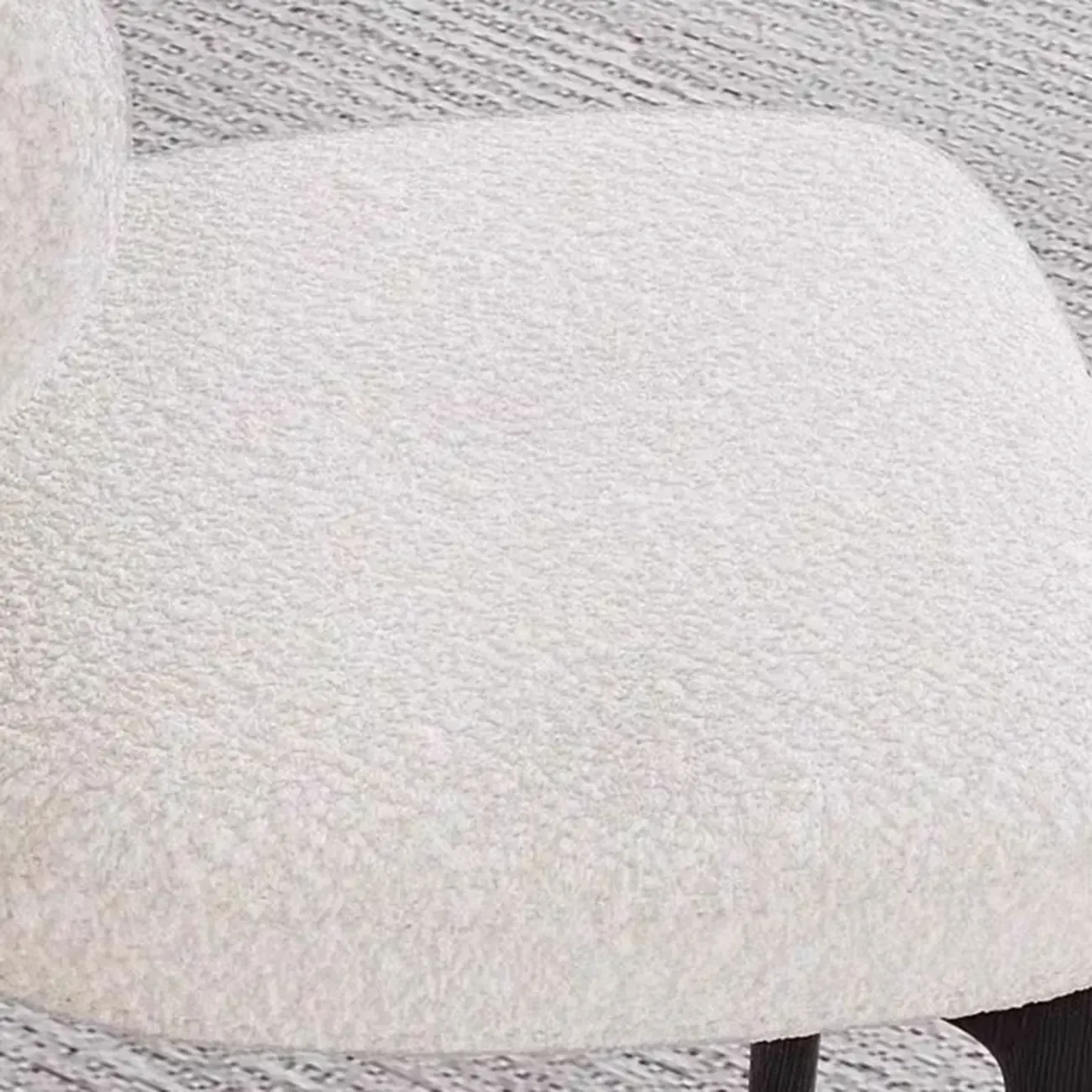 Scandinavian Low Back Upholstered Wood Dining Chair