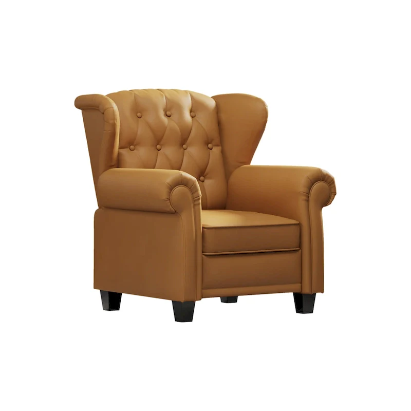 Modern Tufted Push Back Armchair