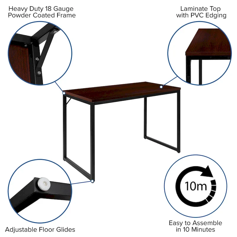 Commercial Grade Industrial Style Office Desk - 47 Length
