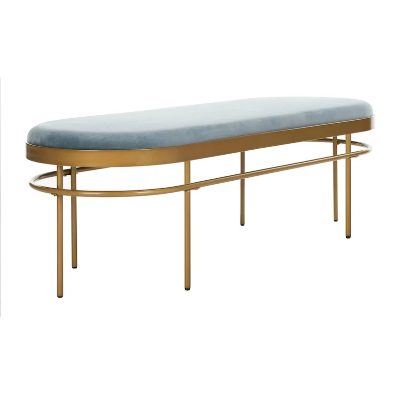 SAFAVIEH Omie Oval Bench - 63 x 22 x 20 - 63Wx22Dx20H