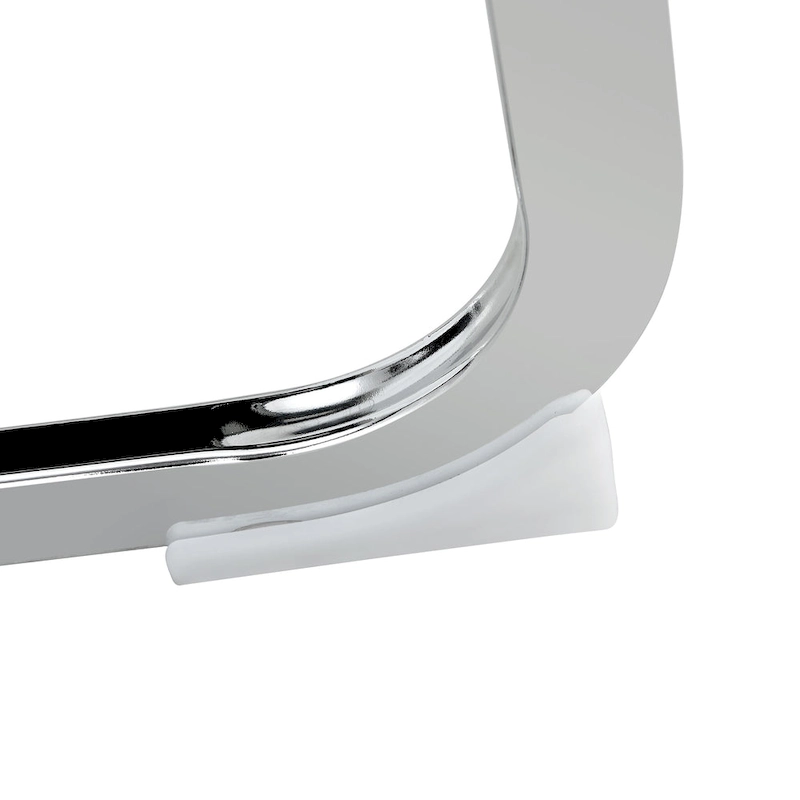 Set of 4 Modern Dining Chairs,High Back Side Chair with C-shaped Tube Chrome Metal Legs