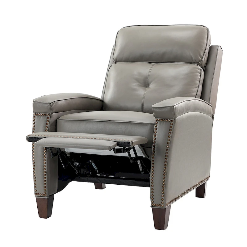 Gaspar Mid-Century Modern Pushback Recliner with Nailhead Trim by HULALA HOME