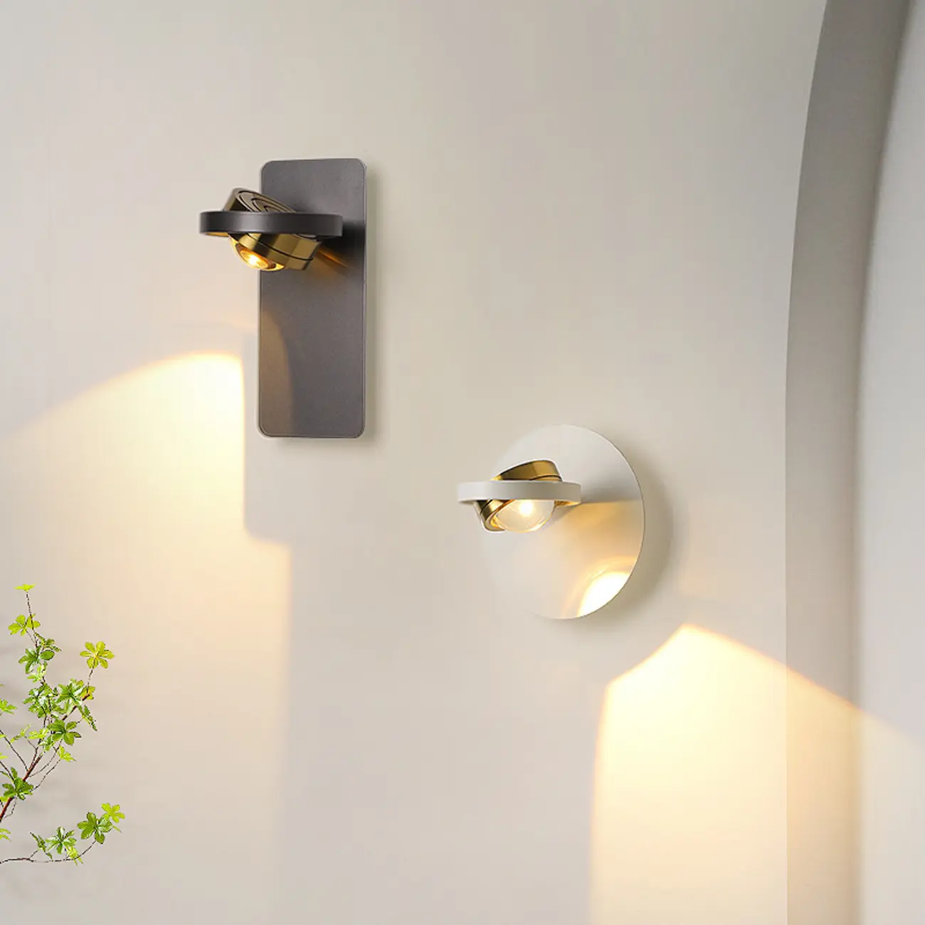 Sleek Adjustable Metal LED Wall Sconce with Acrylic Shade