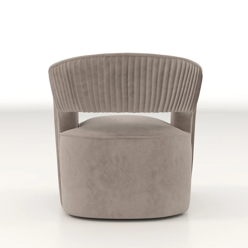 SEYNAR Modern Glam Velvet 360 Degree Swivel Open-Back Accent Armchair Set of 2