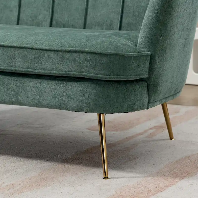 59W Mid-century Modern Tufted Loveseat Upholstered Sofa