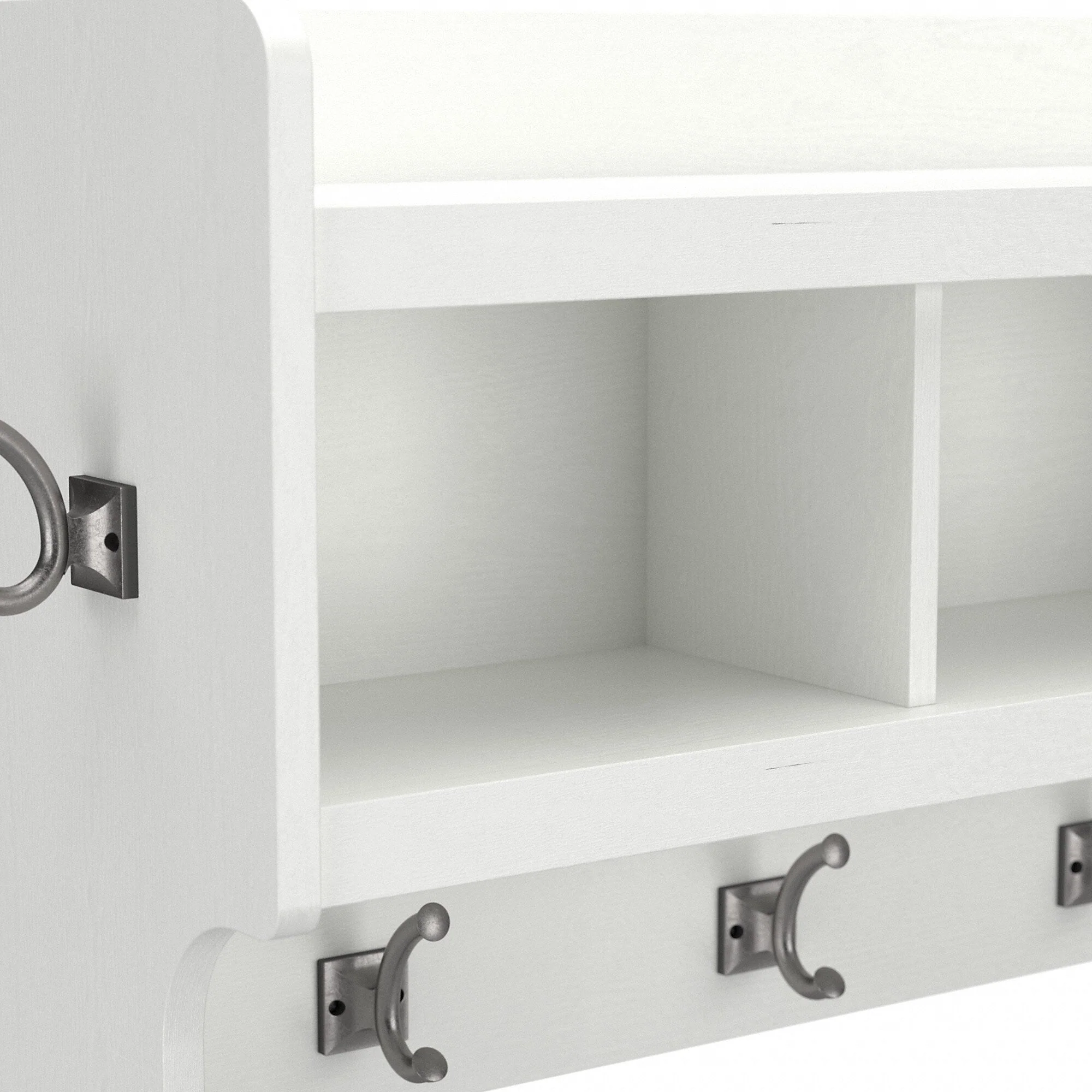 Woodland 40W Wall Mounted Coat Rack with Shelf by Bush Furniture