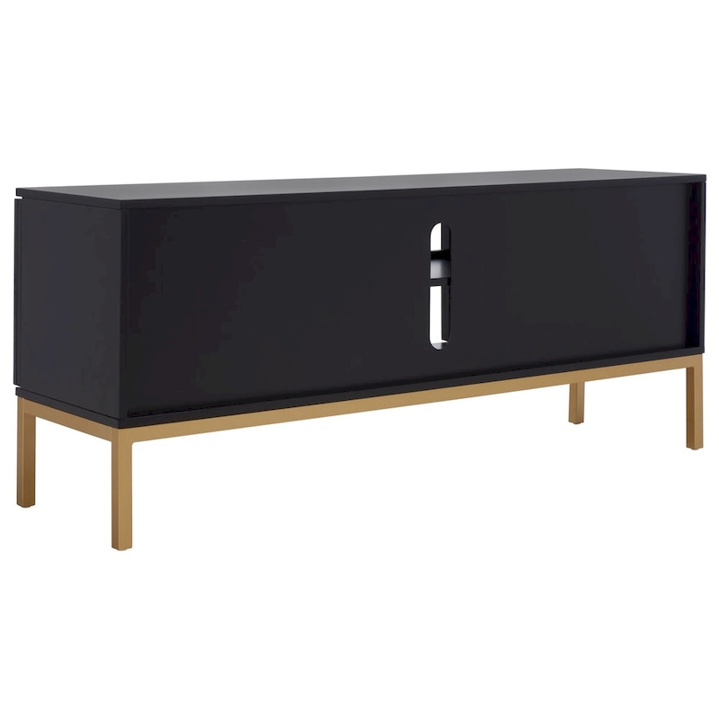 SAFAVIEH Cristen 1 Shelf Rattan Media Stand - 54 W x 15 D x 22 H - 54Wx15Dx22H