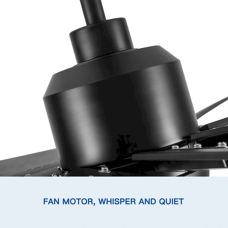 72  Integrated LED Light Ceiling Fan with Black ABS Blade