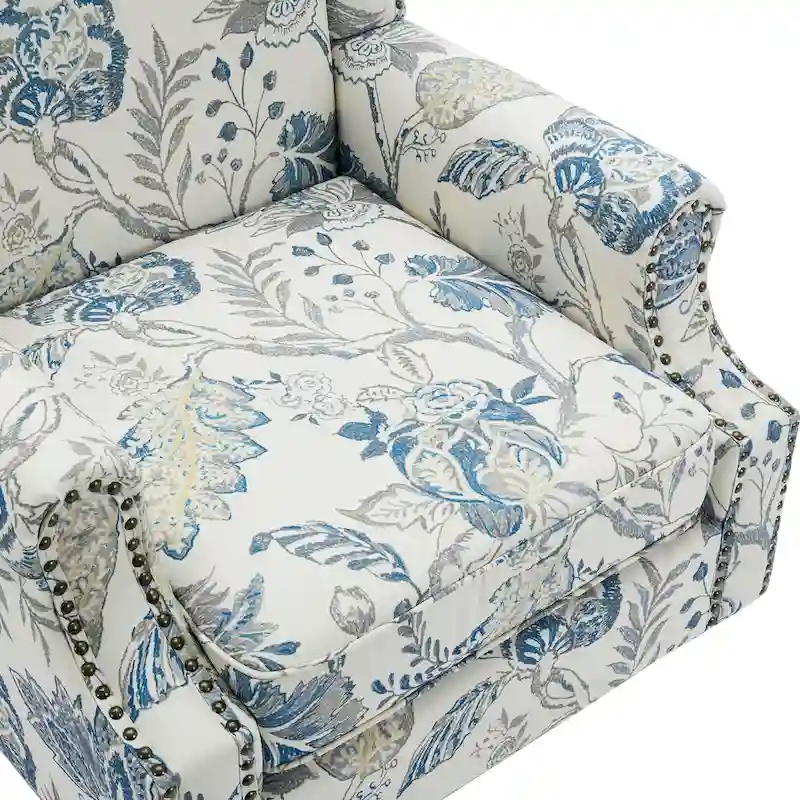Upholstered Accent Chair Nailhead Trim Arm Chair
