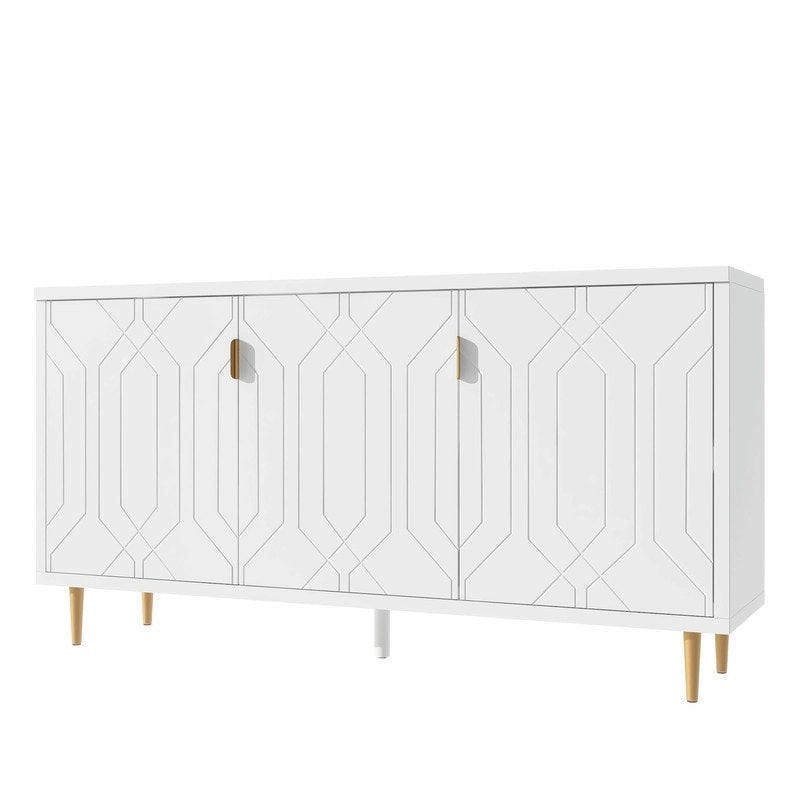 70 inch Width Console Table with Adjustable Shelves