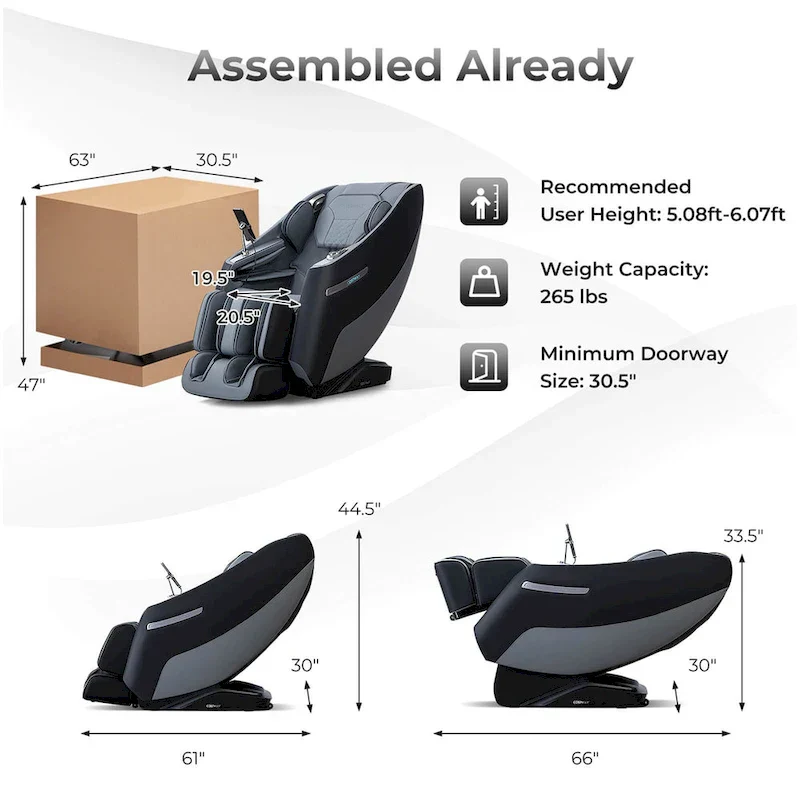 Costway Zero Gravity SL Track Full Body Massage Chair with Waist