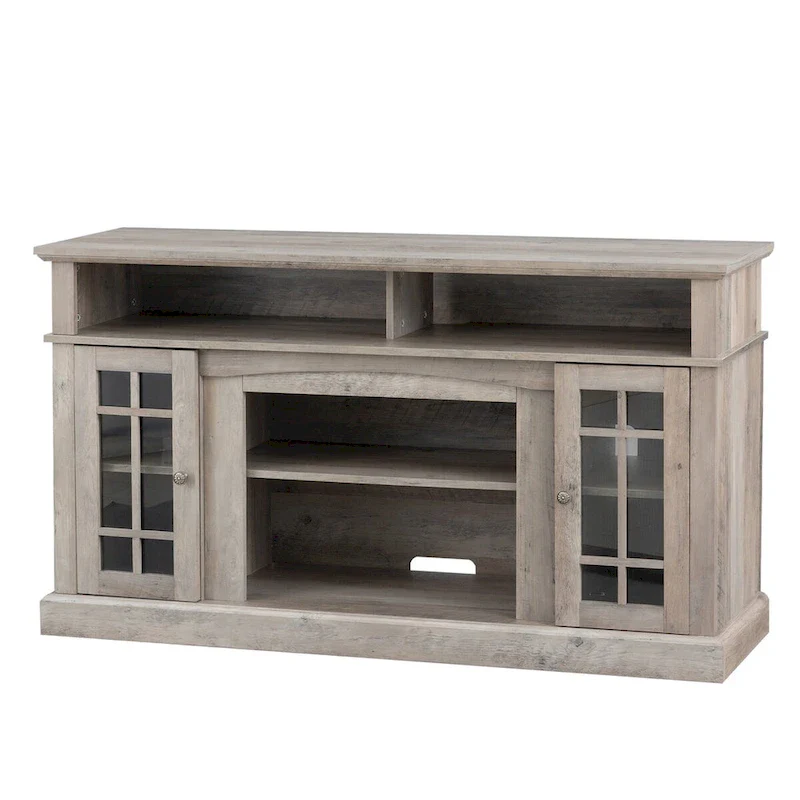 TV stand with electronic fireplace and remote control