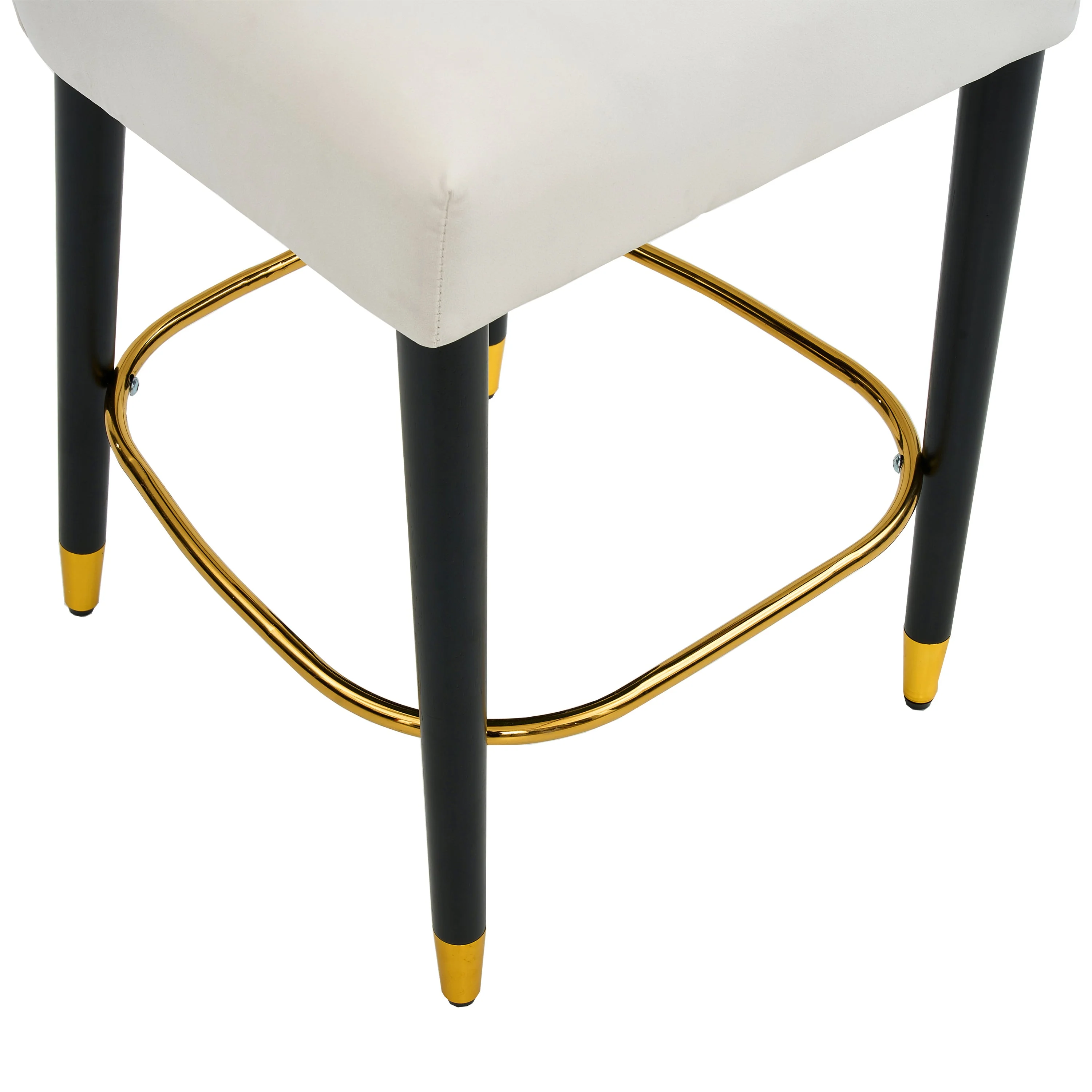 Modern Upholstered Tufted Bar Stools Set of 2