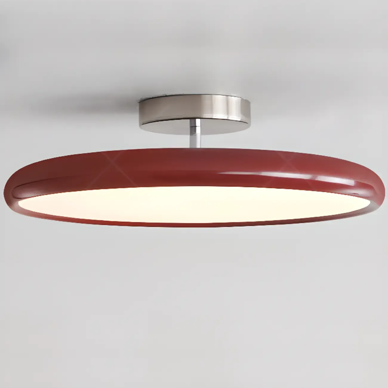 Modern Dimmable Circular LED Semi-Flush Ceiling Light