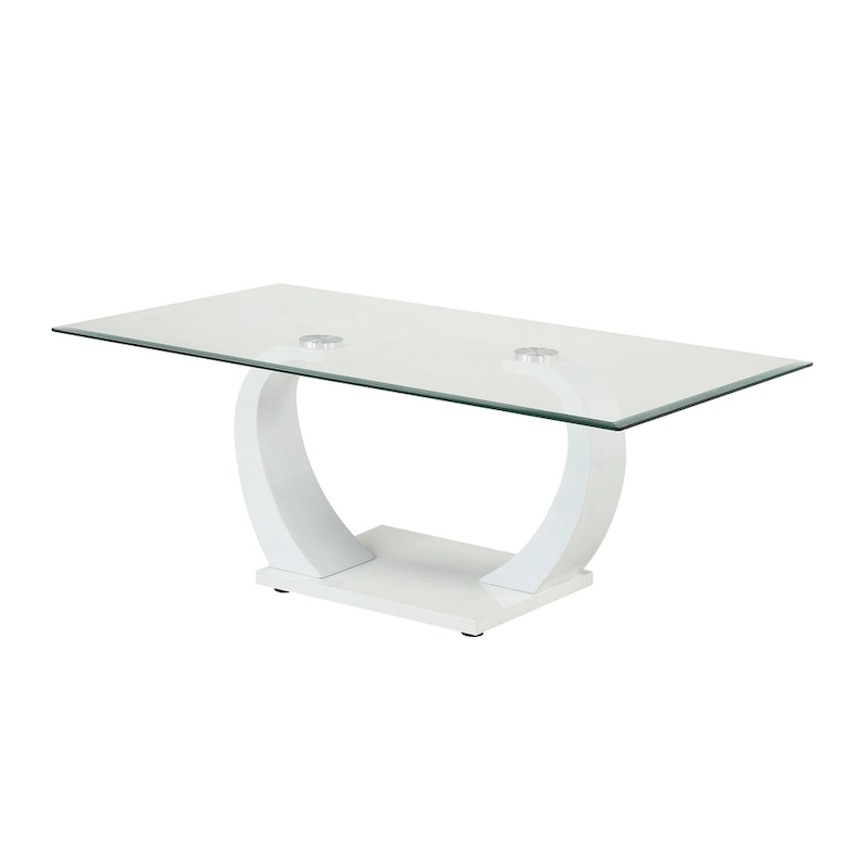 Cres Glam Glasstop 3-Piece Coffee Table Set by Furniture of America