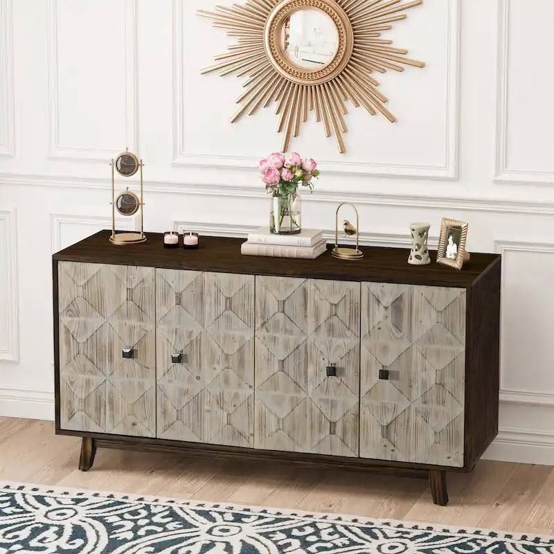 59.84 4 Doors Vintage Sideboard