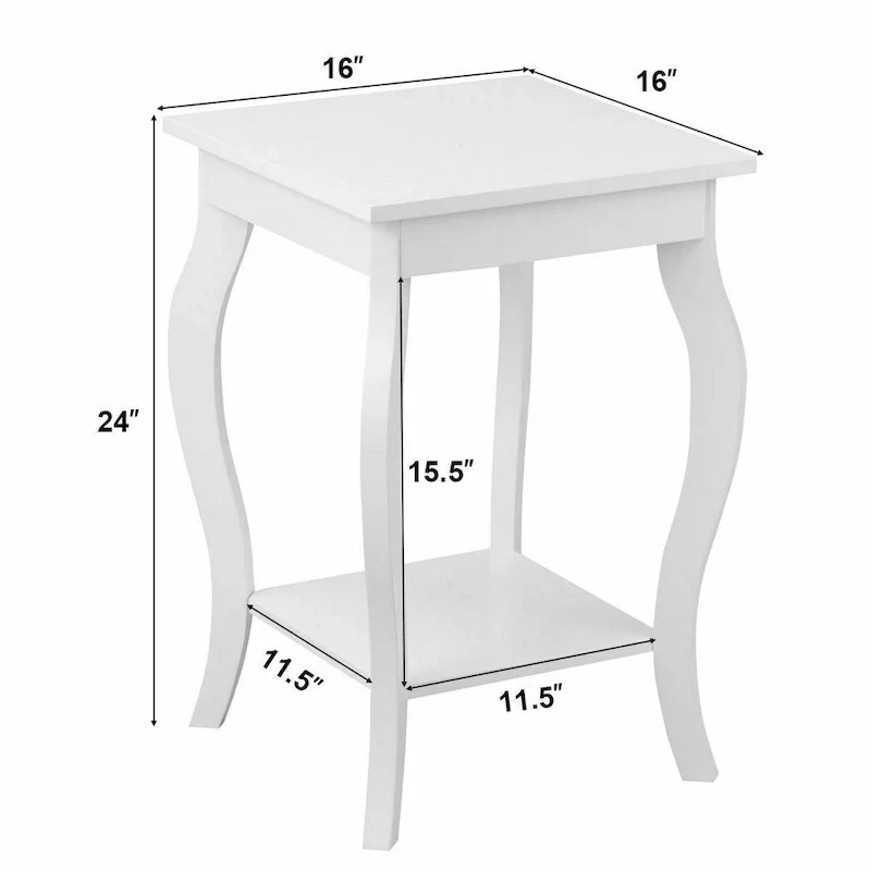 Compact Side Table with Display Shelf