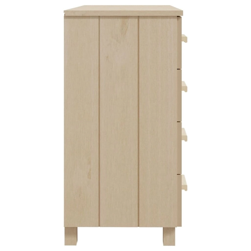 vidaXL Sideboard Bar Buffet Console Cabinet with Drawers HAMAR Solid Wood Pine - 31.1x15.7x31.5