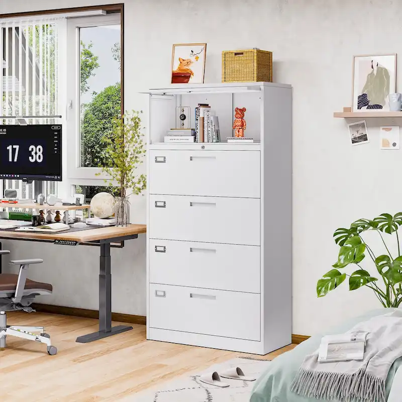 Steel Lateral File Cabinet with Lock