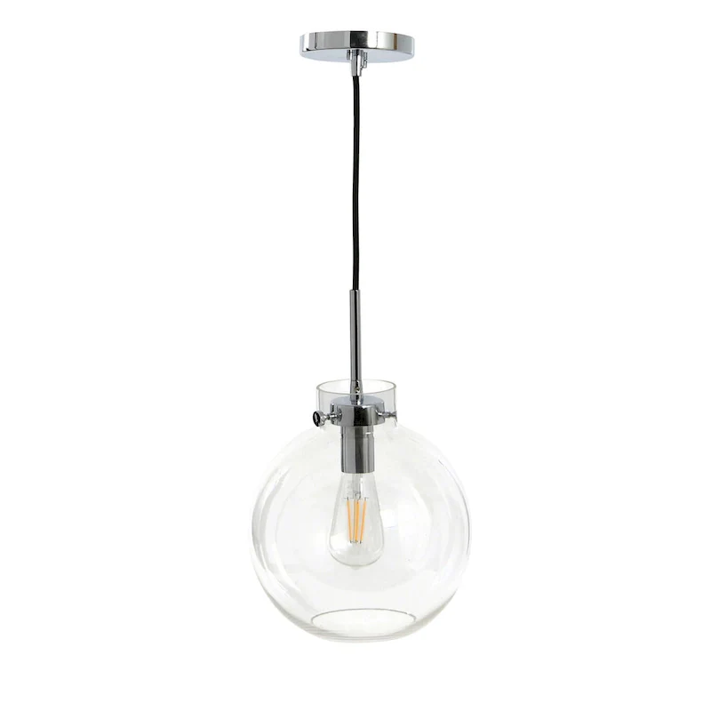 Robert Stevenson Lighting Marson - Clear Glass and Metal Ceiling Light