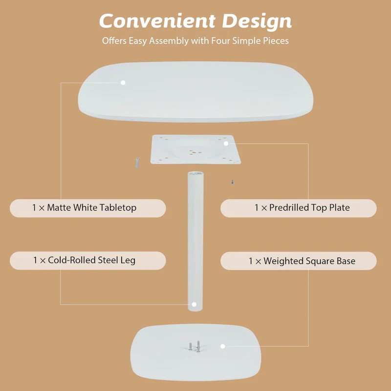 32 Square Tulip Dining Table