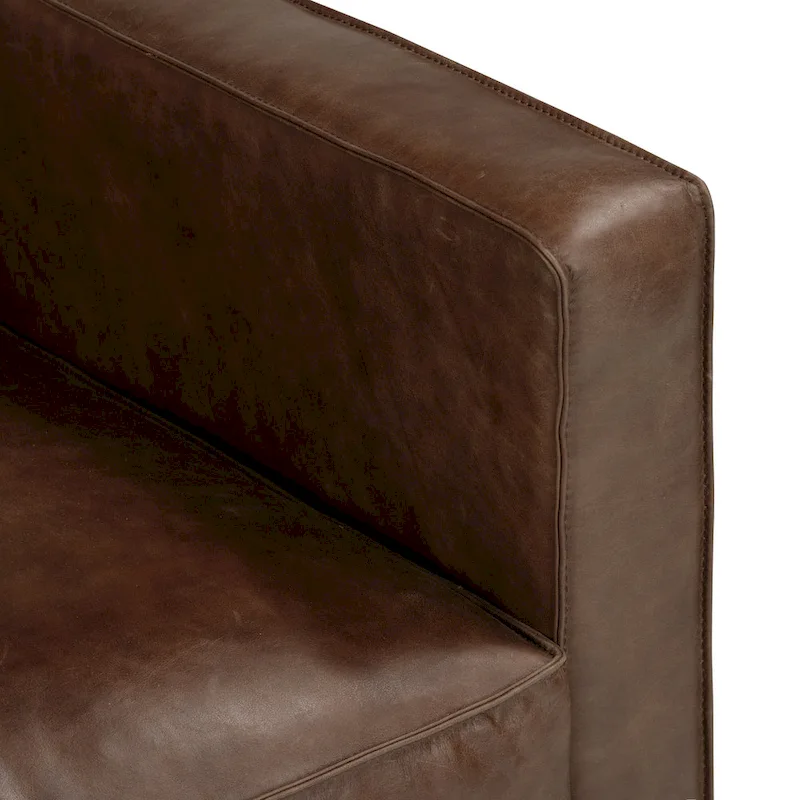 Poly & Bark Mateo Lounge Chair - Full Grain Genuine Italian Leather
