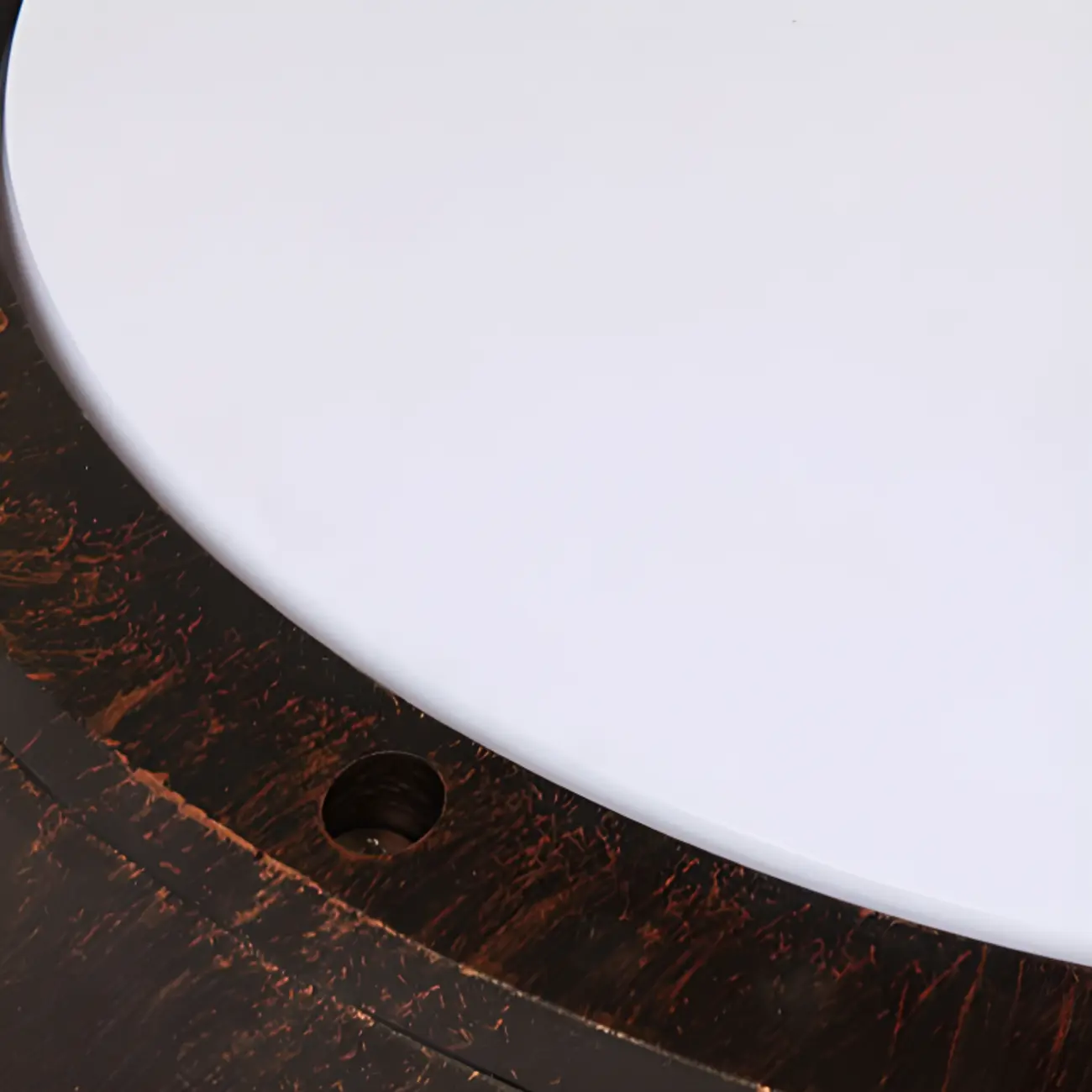 Industrial Black Round Metal LED Flush Ceiling Light