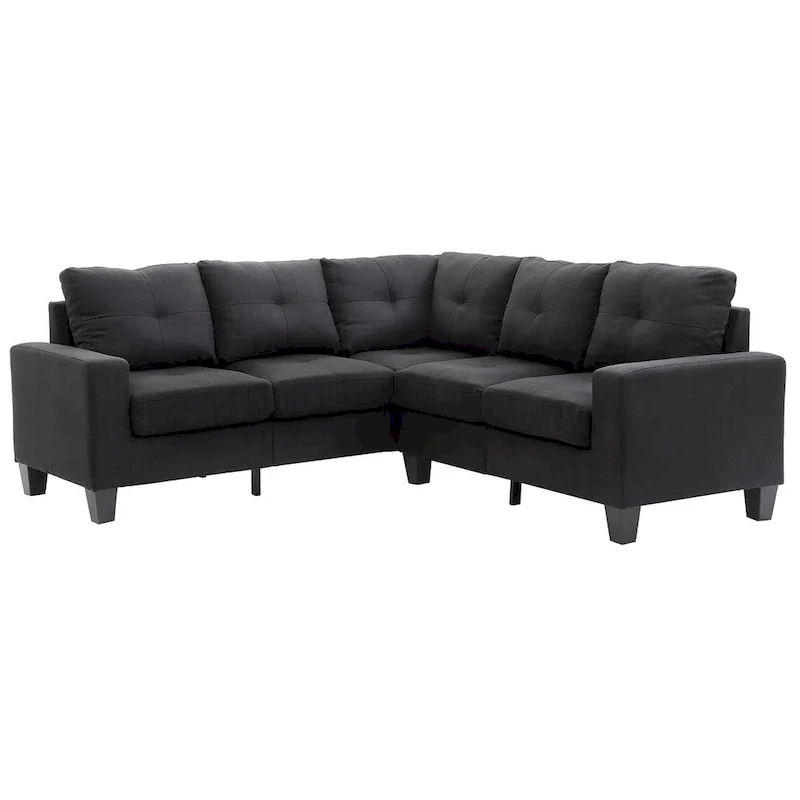 Newbury 82 in. W 2-piece Polyester Twill L Shape Sectional Sofa - 32L x 82W x 35H