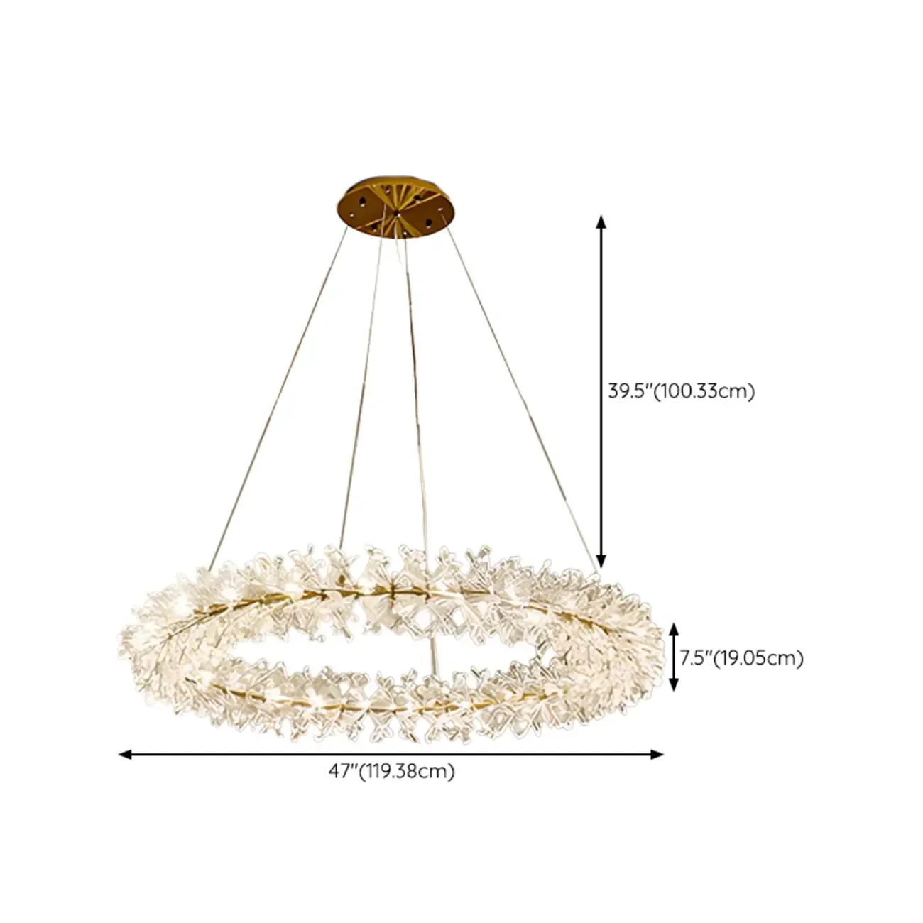 Modern Gold Crystal Garland Ambient Chandeliers