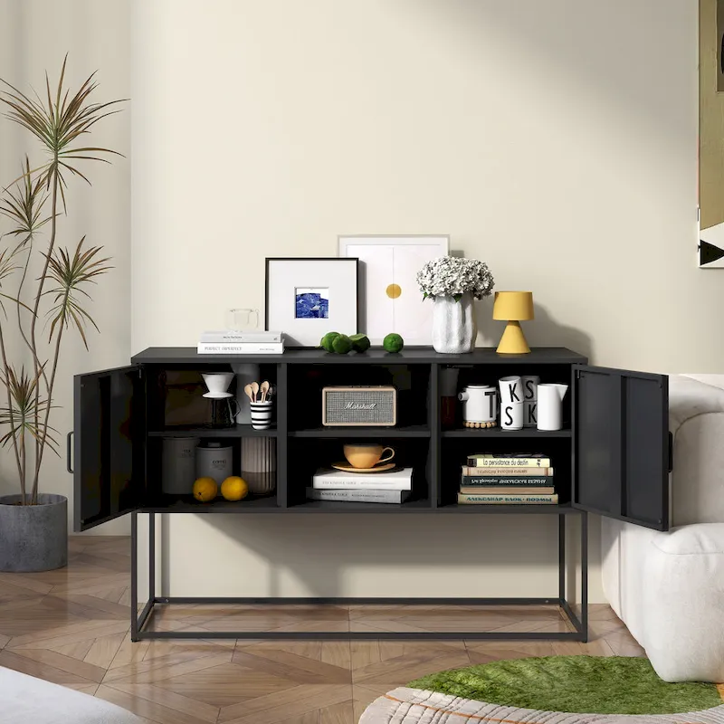 Metal Sideboard Cabinet with Adjustable feet