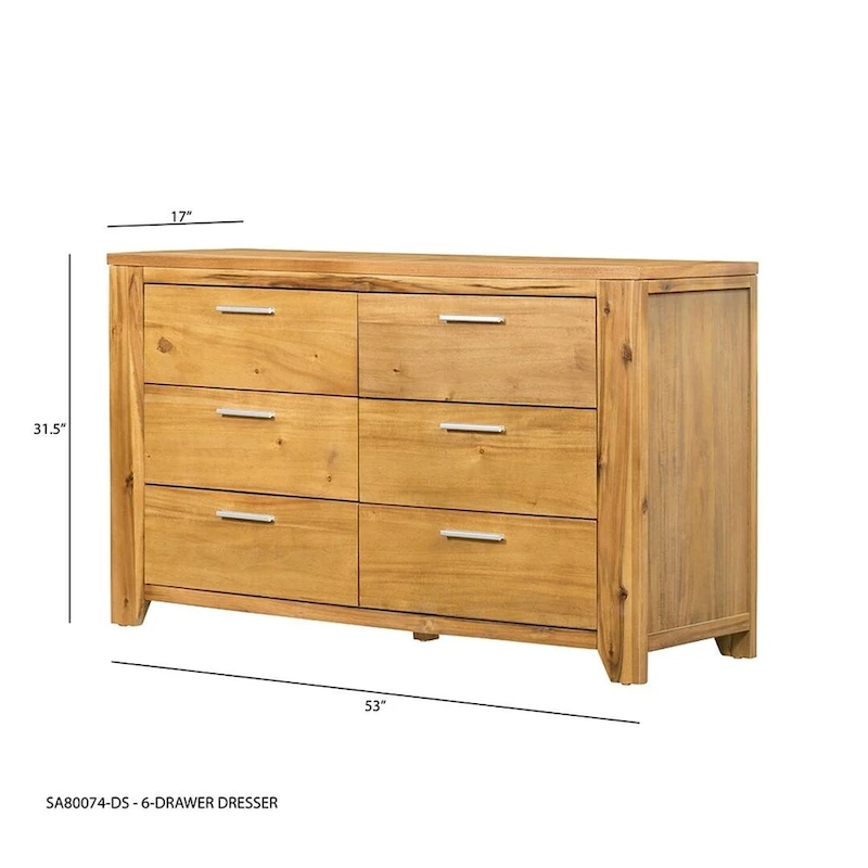 Farmhouse Solid Wood Dresser With Drawer for Bedroom