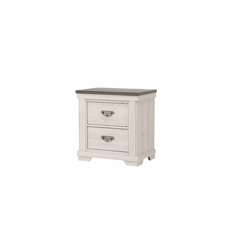 Candra 6 Piece Cream Brown Panel Bedroom Set