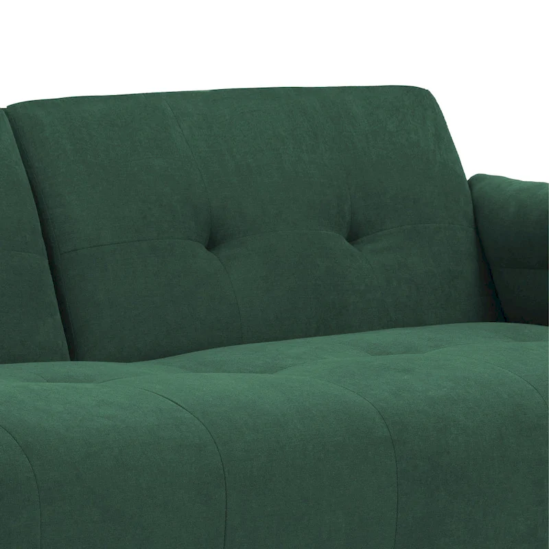 75 Convertible Sleeper Futon Sofa Bed With Adjustable Tufted Back