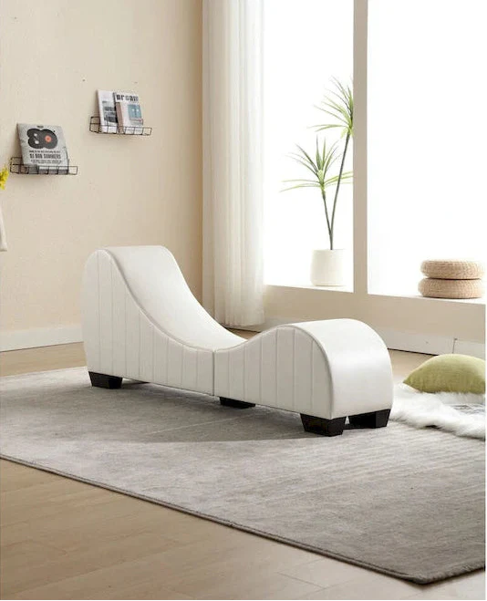 Modern Faux Leather Curved sofa