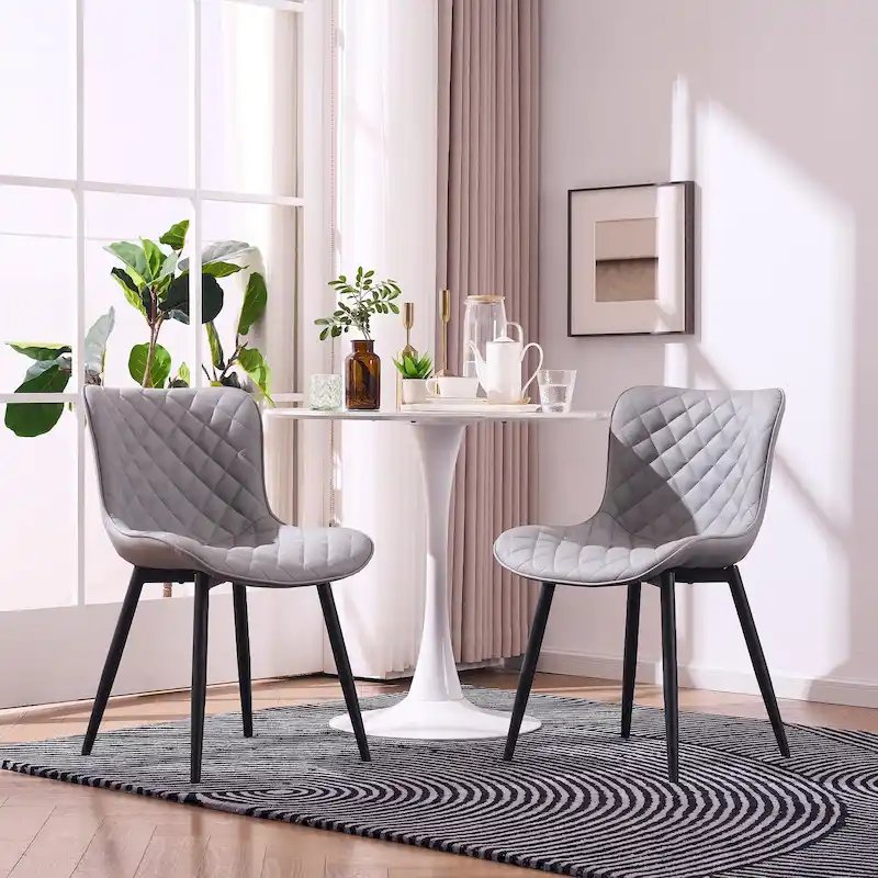 Dining Chairs Set of 2 Modern Leather Upholstered Dining Room Chair