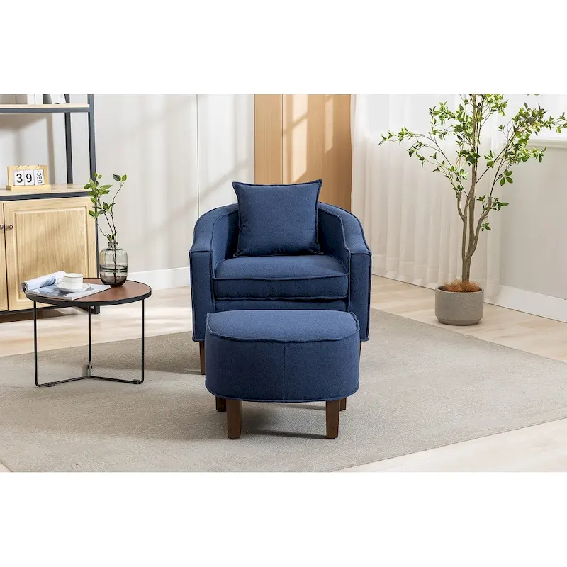 Accent Chair with Ottoman