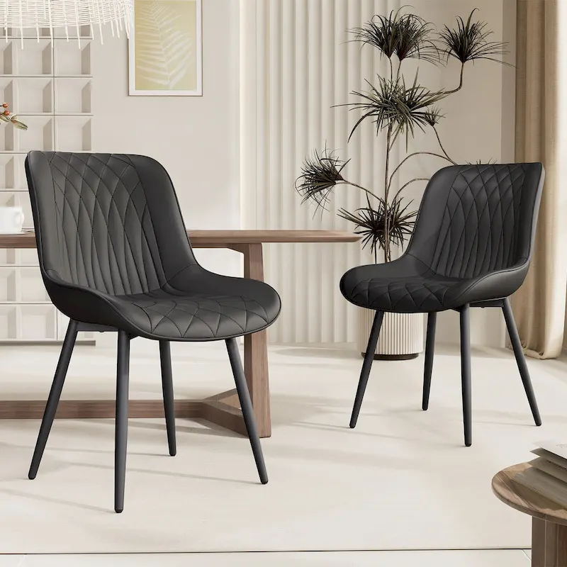 Modern Dining Chairs Set of 2 Upholstered Dining Room Chairs