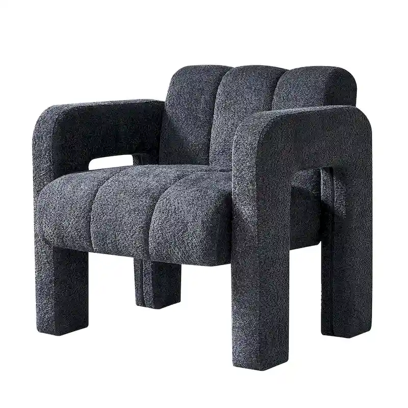 31.10  Wide Boucle Upholstered Accent Chair