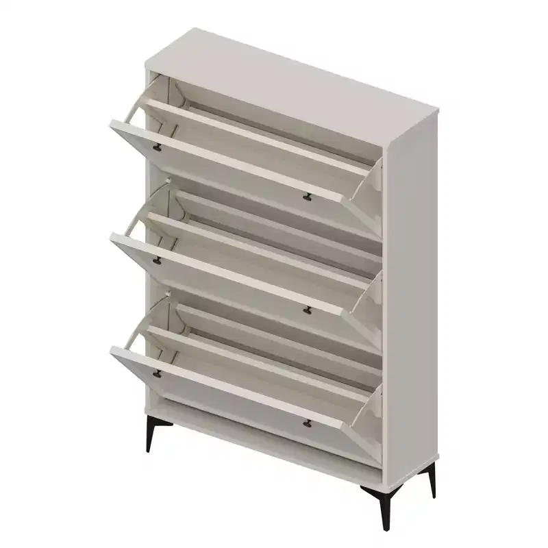 MAYEERTY Shoe Racks with 3 Flip Drawera Entrance Shoe Cabinet Hidden Shoe Cabinet with Independent Legs