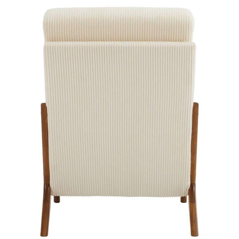 High Back Solid Wood Armrest Backrest Leisure Chair Accent Chair