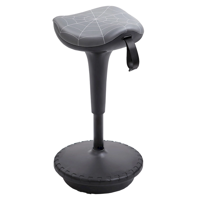 Vinsetto Lift Wobble Stool Standing Desk Chair 360-deg Swivel, Tilting, with Adjustable Height and Saddle Seat, Grey