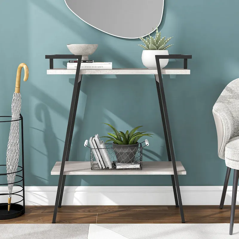 Russell Urban 31-inch Metal Two-tier Console Table