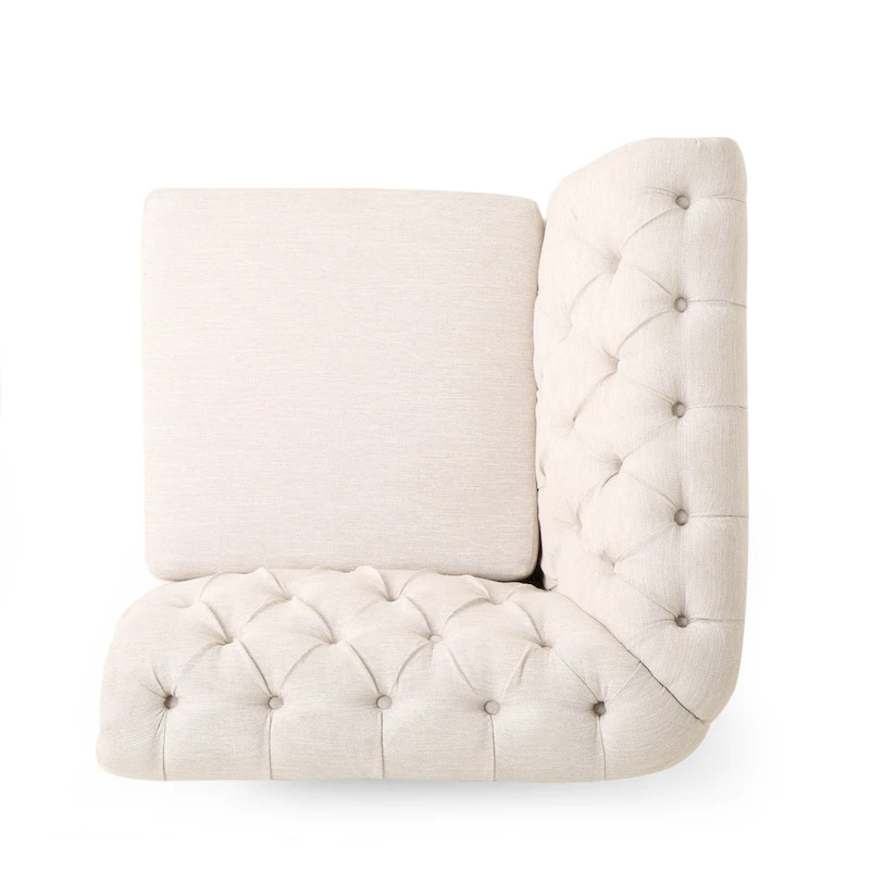 Castalia Chesterfield Tufted 7-seat Sectional Sofa by Christopher Knight Home - 114.00 L x 70.00 W x 31.50 H