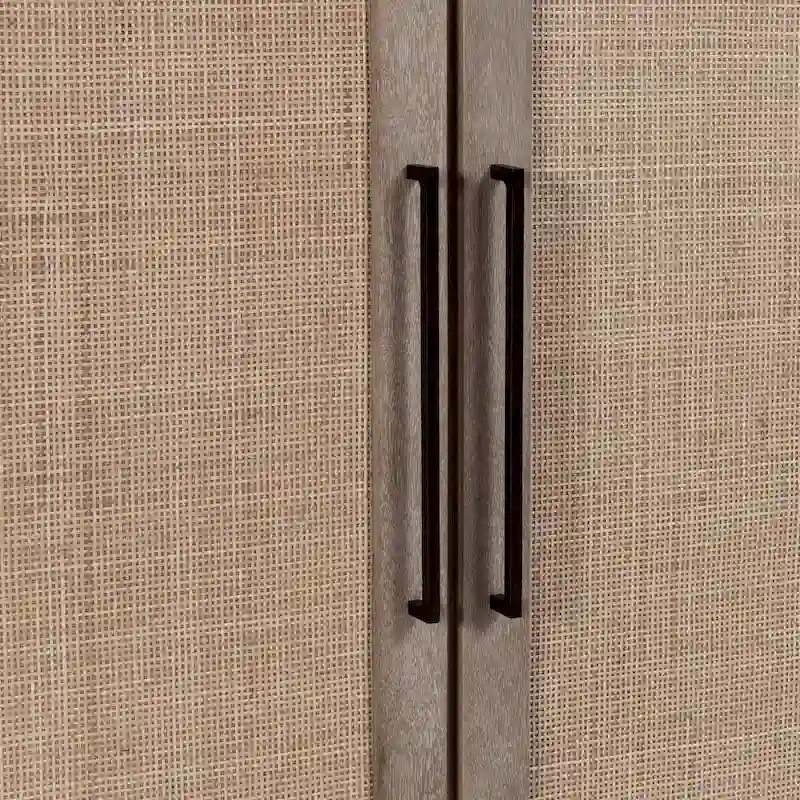 Classic Home Jensen Mango Wood and Cane Weave Buffet Sideboard