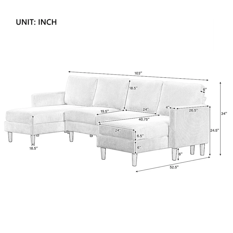 U shaped Combination Sofa