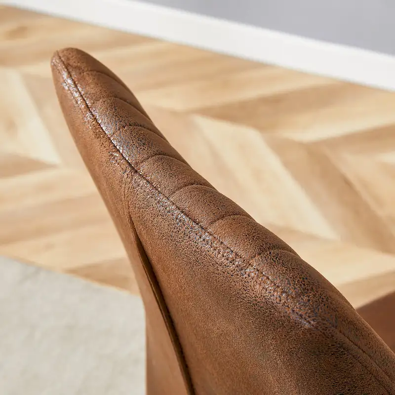 Set of 6 High Resilience Dining Chair with Metal Black Leg