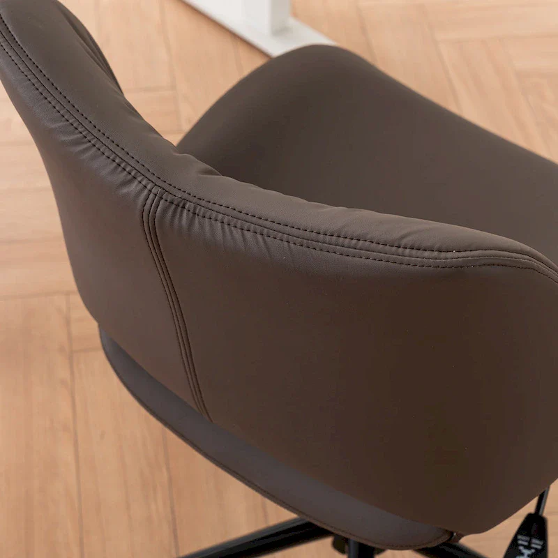 Swivel Armless Ergonomic Office Chair with Wheels